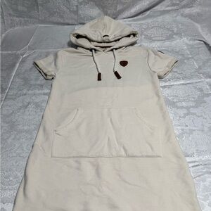 Wanakome Cream Hoodie Dress